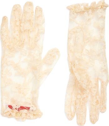 Valentino Garavani VLOGO Sheer Floral Lace Gloves | Nordstrom