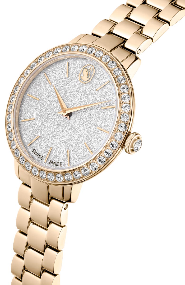 Swarovski Matrix Bracelet Watch, 30mm, Alternate, color, Gold