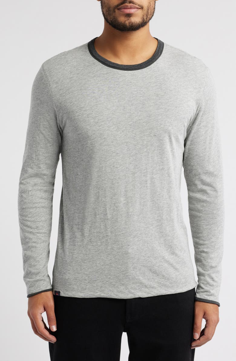 Faherty Cloud Reversible Crewneck T-Shirt, Alternate, color, Charcoal Heather