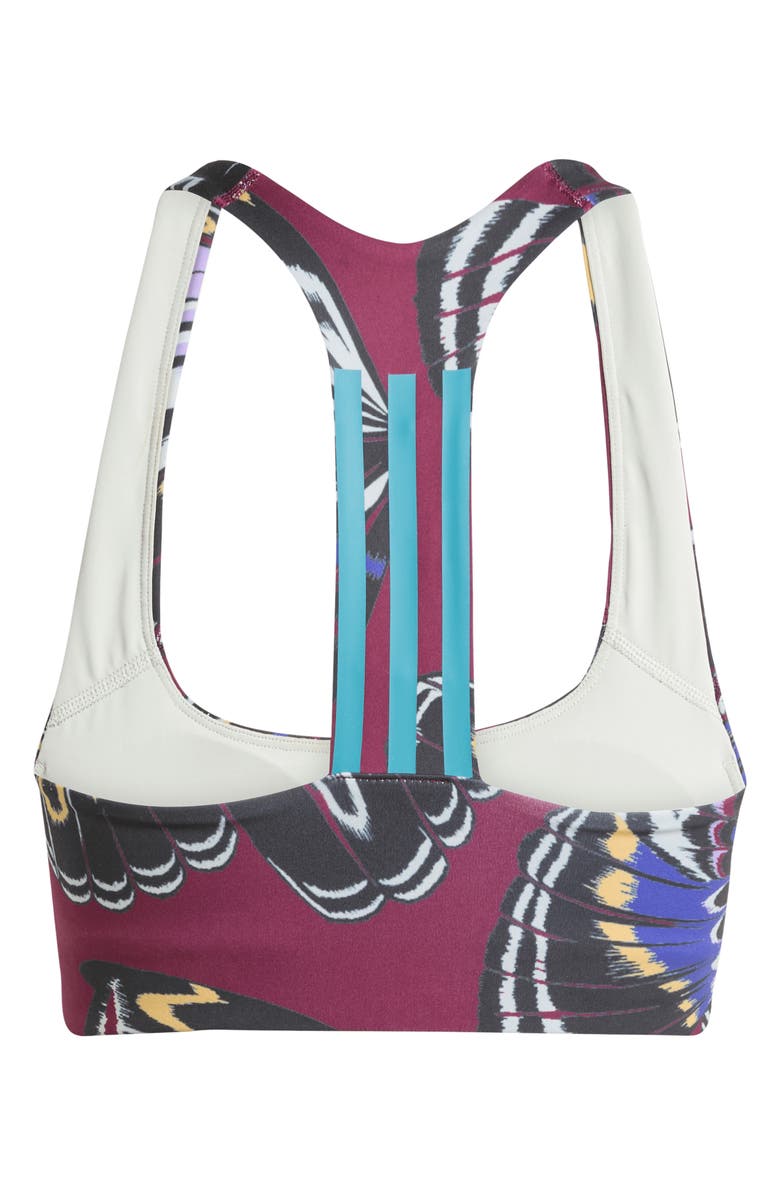 ADIDAS X FARM RIO x FARM Rio Sports Bra, Alternate, color, Black/ Amazon Red/ Energy Ink