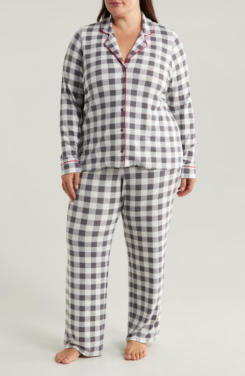 Brushed Hacci Pajamas (Plus Size)