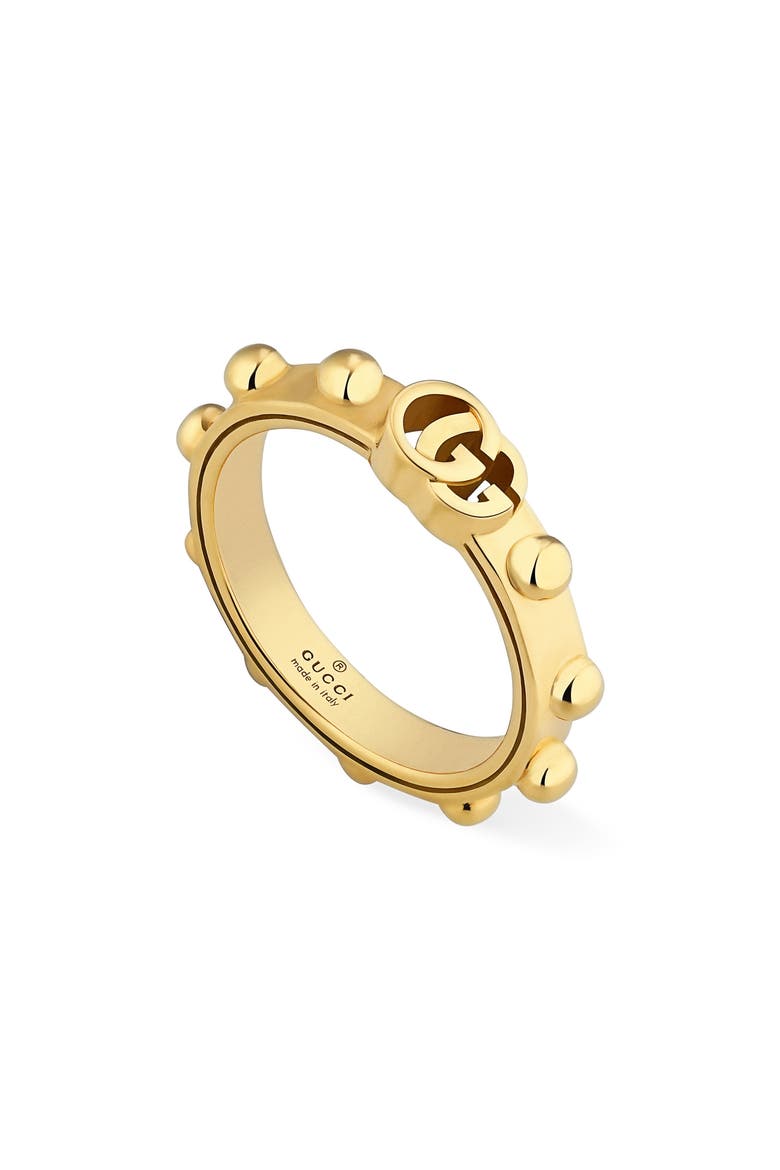 GG Running Stacking Ring, Main, color, YELLOW GOLD