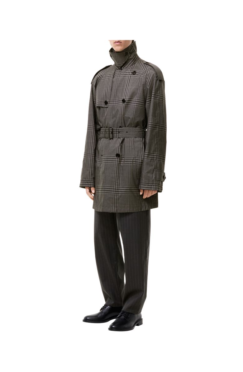 Burberry Mid-length Silk Leadenham Trench Coat, Alternate, color, Concrete Grey