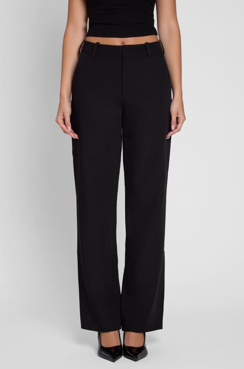 Leau Classic Column Straight Trousers In Black