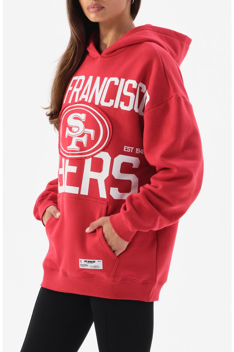 Graphic Oversized Hoodie, Alternate, color, RED
