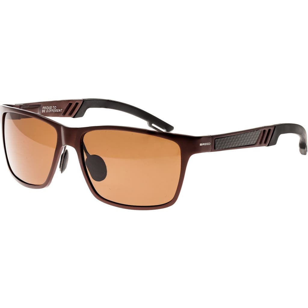 Breed Pyxis Titanium Polarized Sunglasses In Brown/brown