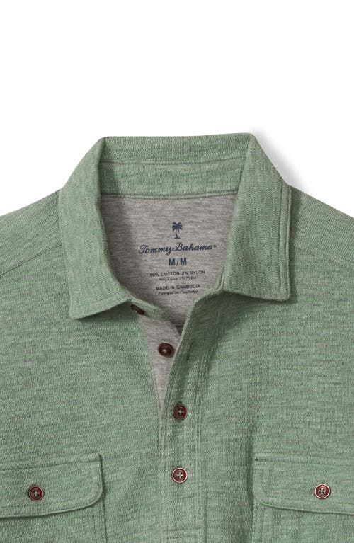 Tommy Bahama Penn Cove Long Sleeve Polo In Green