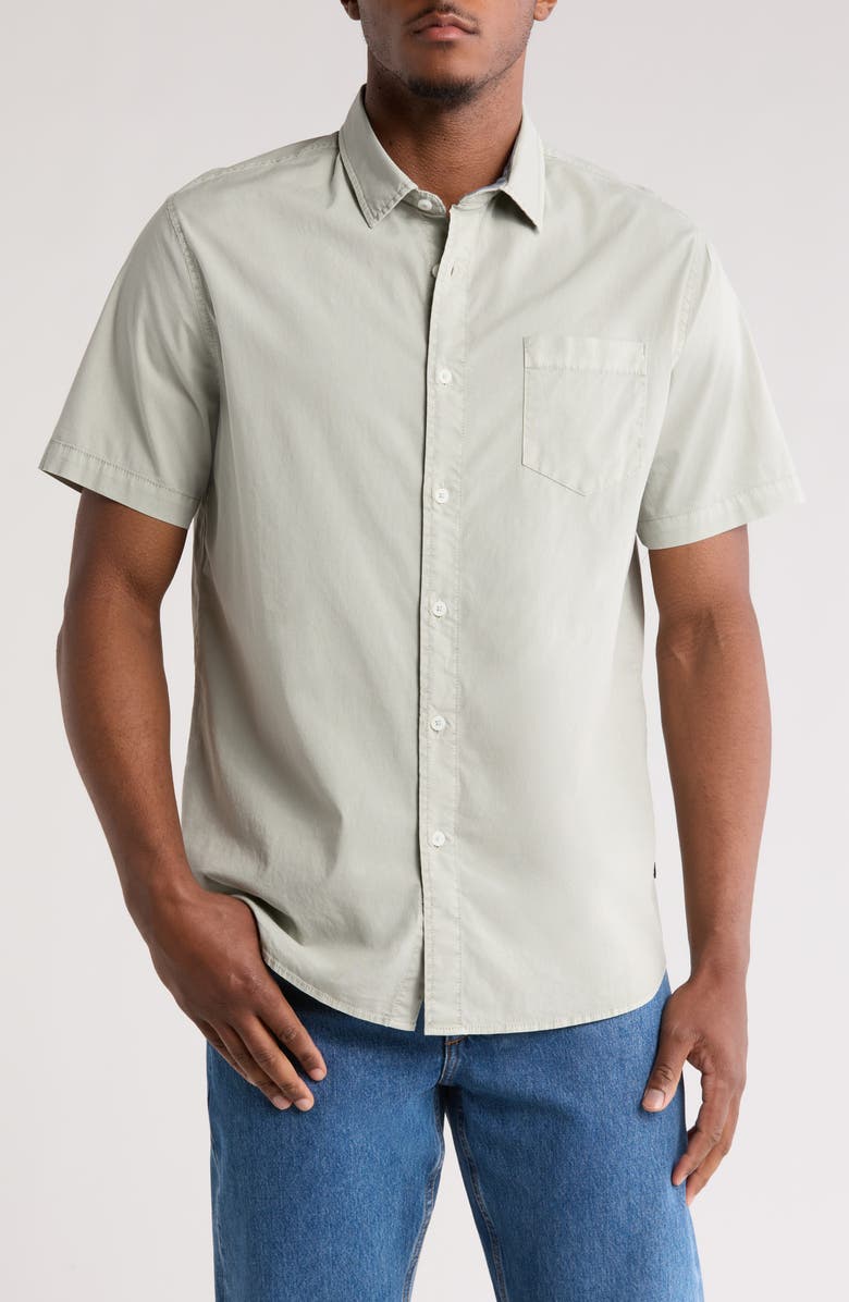 Union Clearwater Short Sleeve Stretch Cotton Button-Up Shirt, Main, color, Wasteland