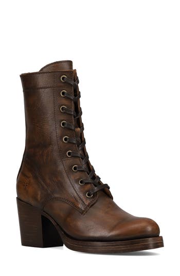Frye Jean Lace-up Boot In Brown