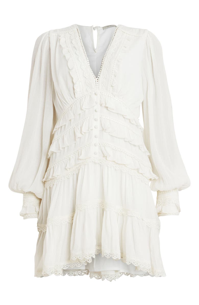 AllSaints Zora Long Sleeve Minidress, Alternate, color,