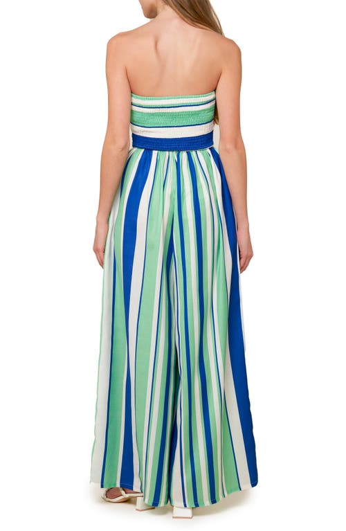 Flying Tomato Stripe Strapless Jumpsuit In Multi