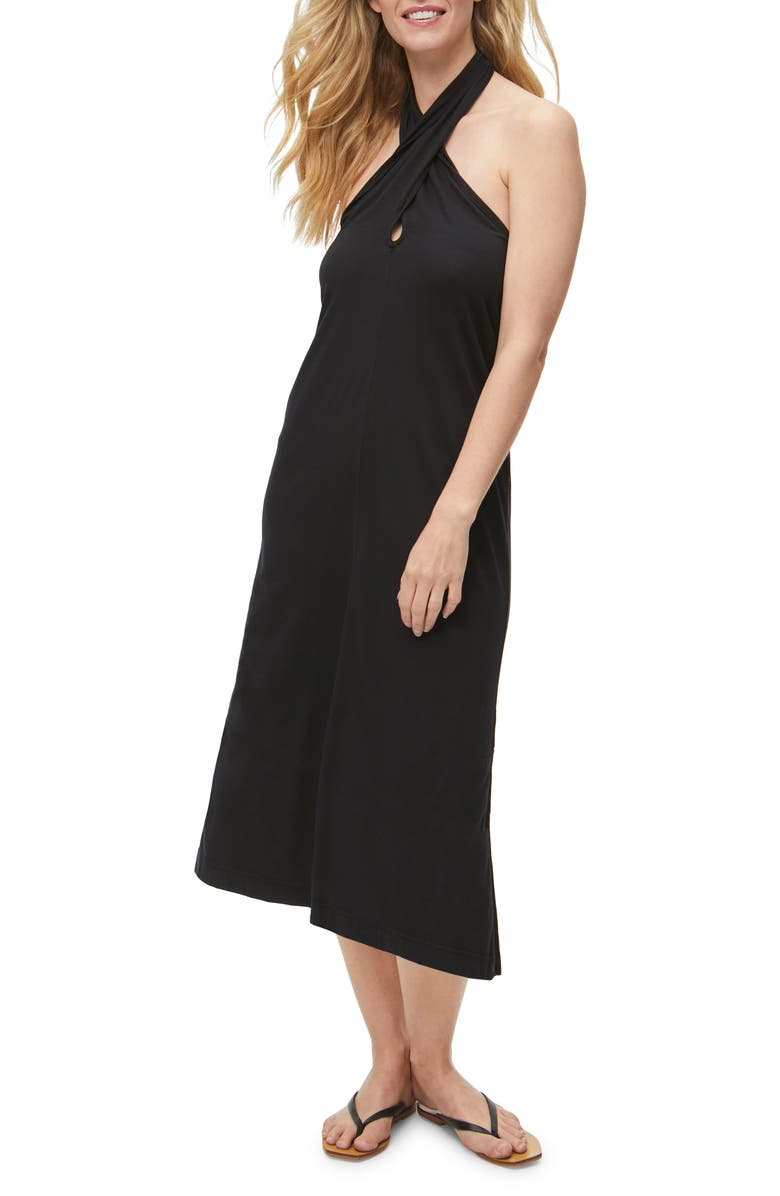 Michael Stars Hannah Twist Halter Neck Cotton & Modal Midi Dress, Alternate, color,