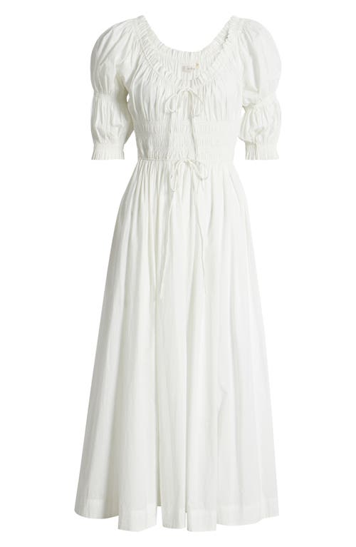 Doen Dôen Ischia Convertible Organic Cotton Maxi Dress In Salt