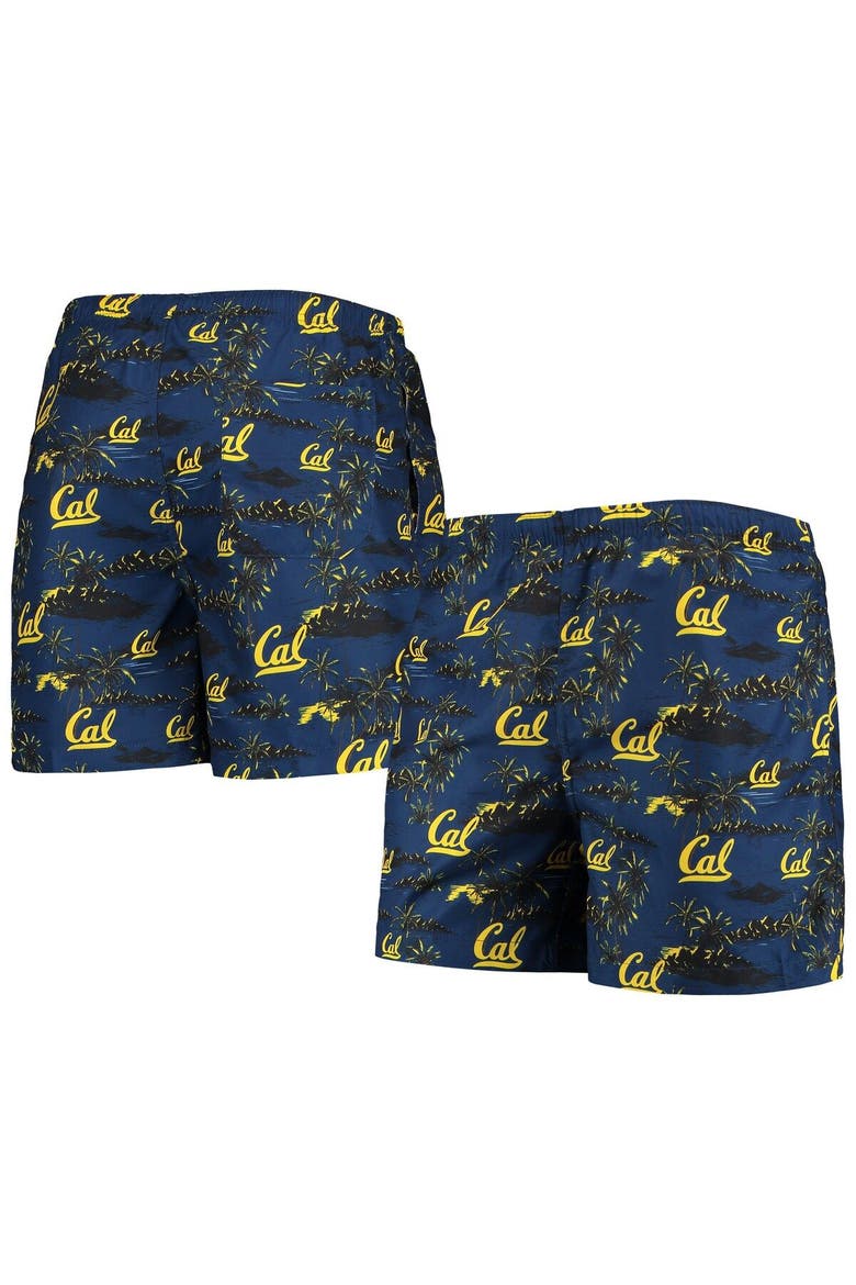Men's FOCO Navy Cal Bears Island Palm Swim Trunks, Main, color, Navy