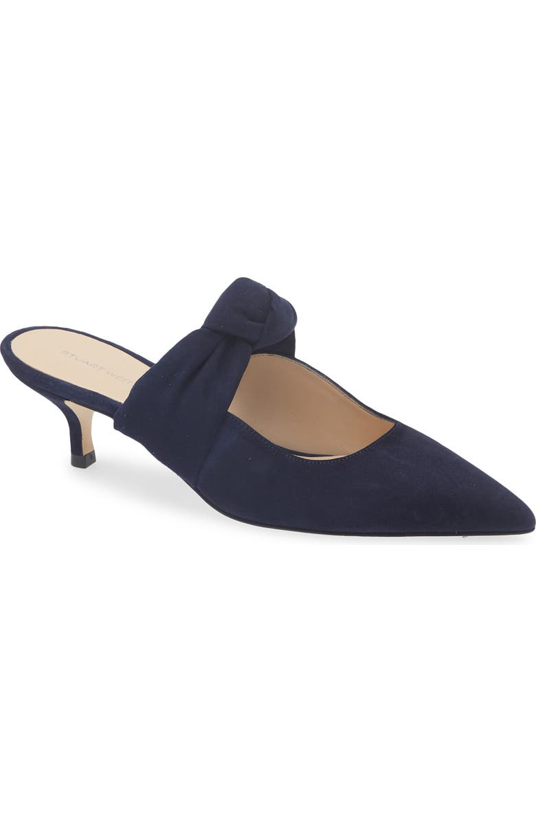 Stuart Weitzman Solange 50 Kitten Heel Mule, Main, color, Nice Blue