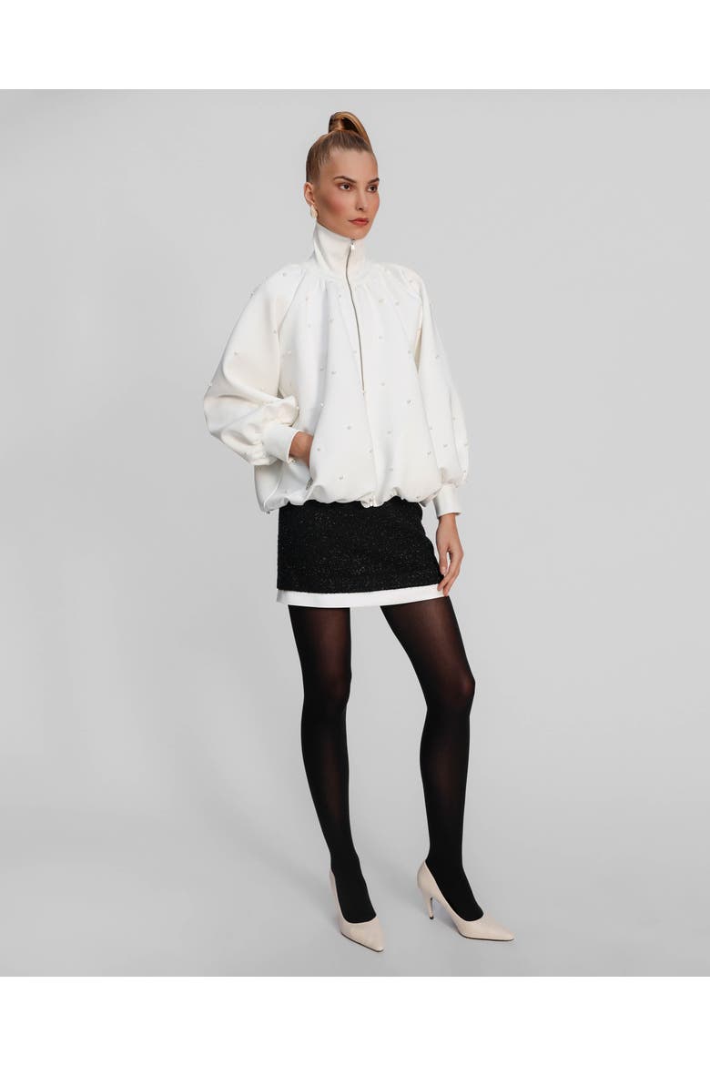 Leucothea Pearly Bomber, Main, color, Ivory