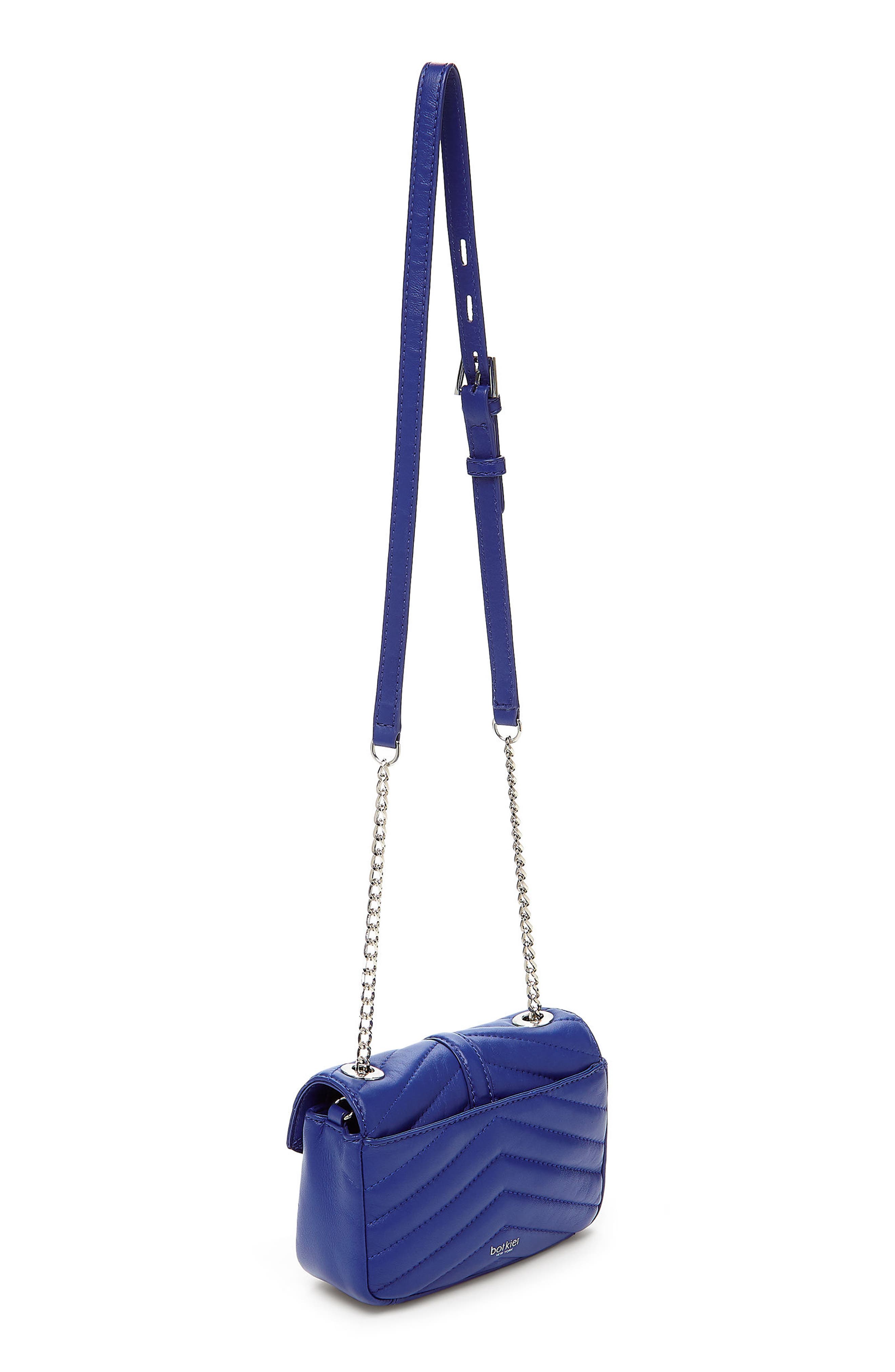 Dakota Quilted Leather Crossbody Bag, Alternate, color, BLUEPRINT