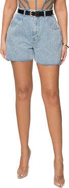 JLUXLABEL Jourdan Belted Denim Shorts