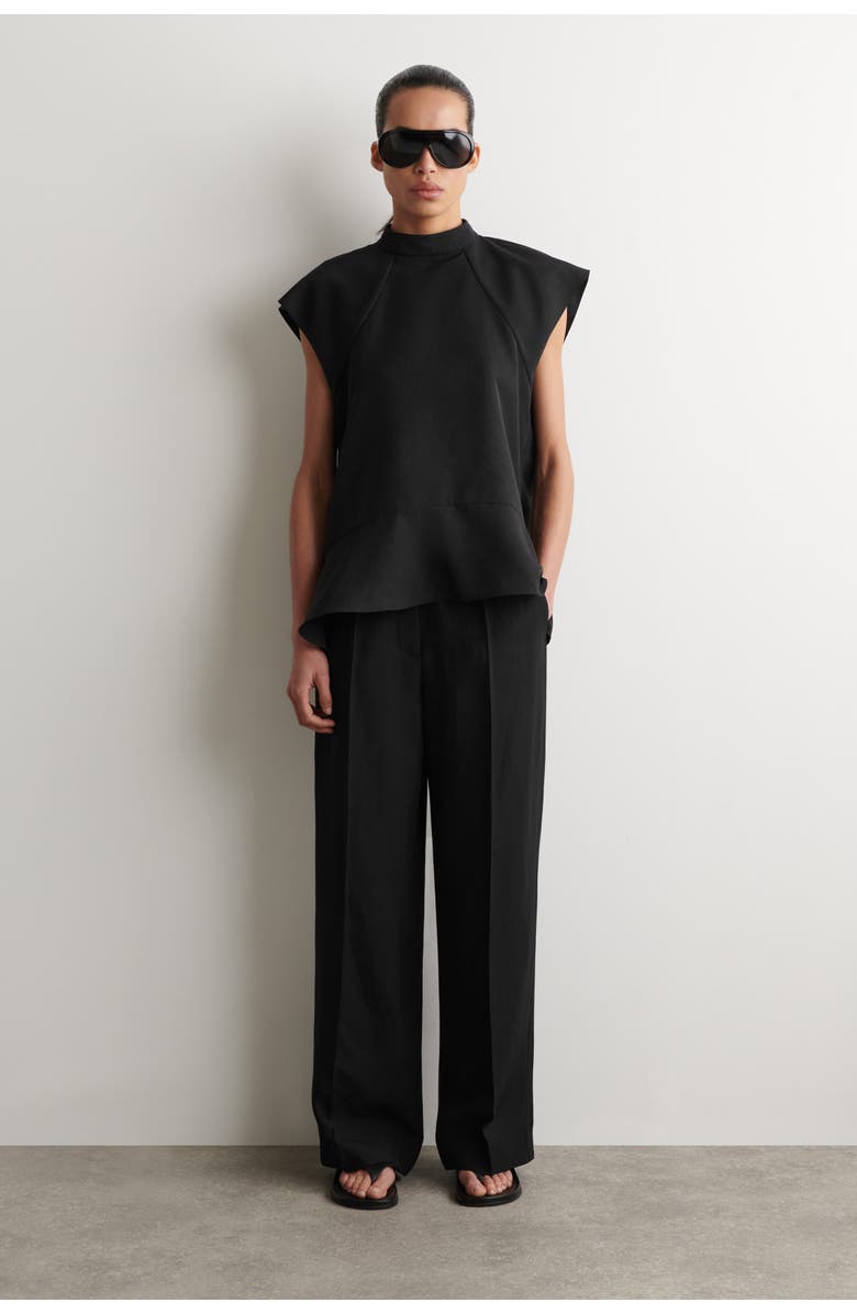 COS Tailored Linen-Blend Straight-Leg Pants, Main, color,