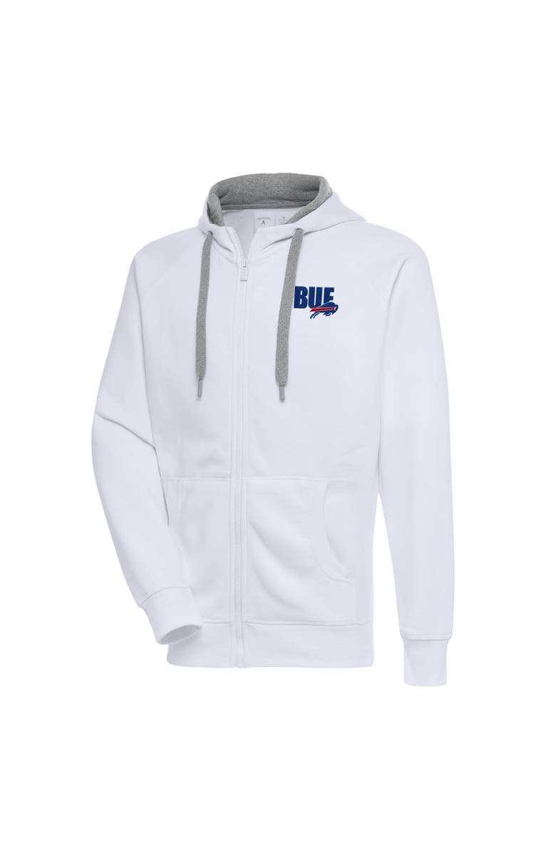 ANTIGUA Men's Antigua  White Buffalo Bills Victory Full-Zip Hoodie, Alternate, color, 