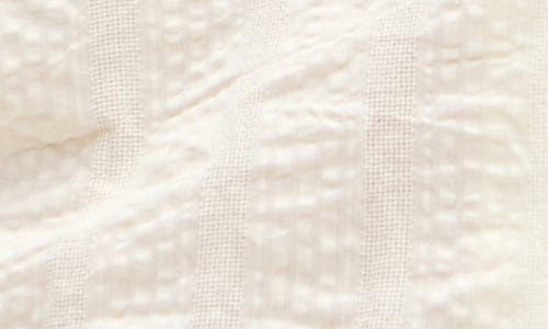Bdg Urban Outfitters Seersucker Texture Boxy Camp Shirt In White