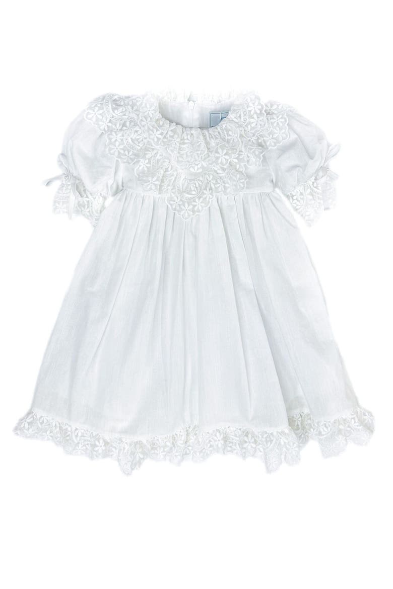 Katherine Embroidered Linen Dress, Alternate, color, White