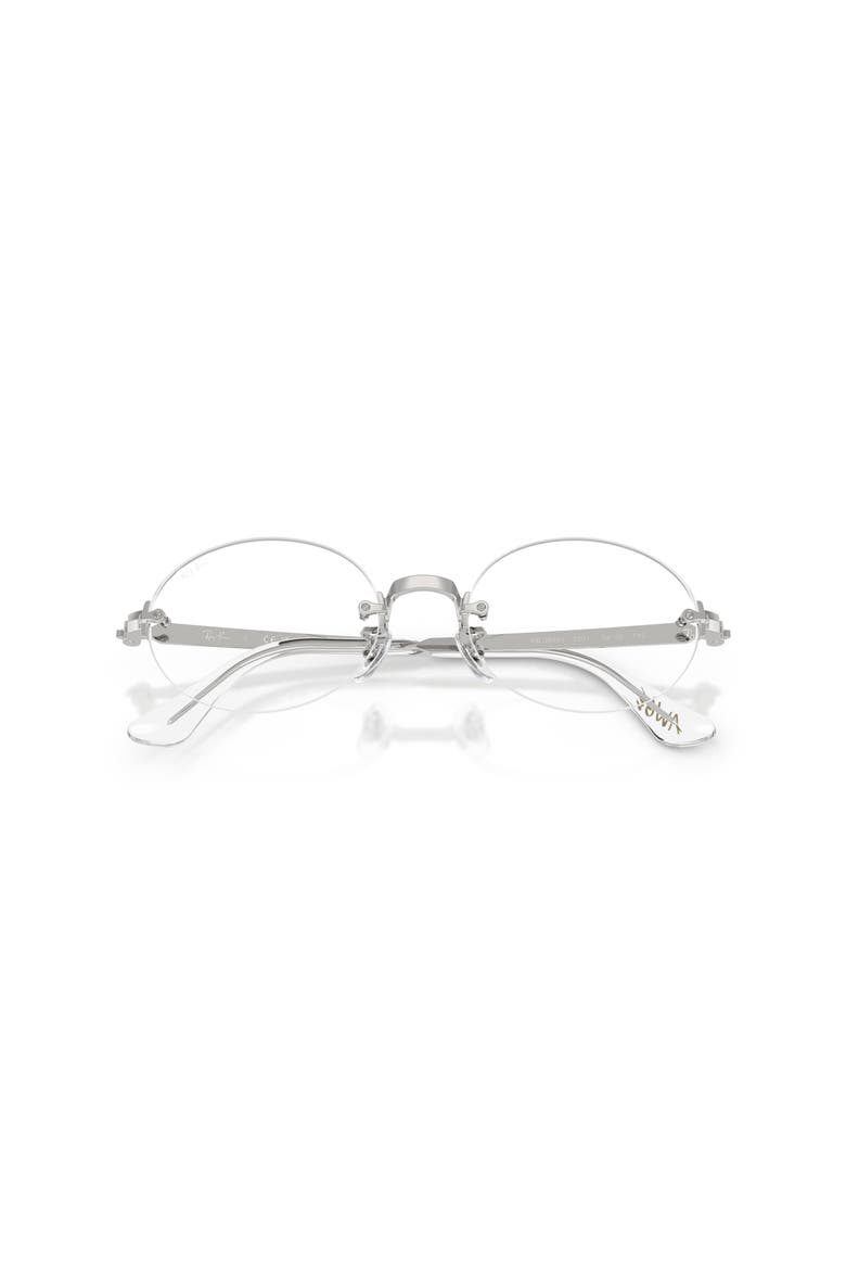 52mm Oval optical glasses, Alternate, color, Silver