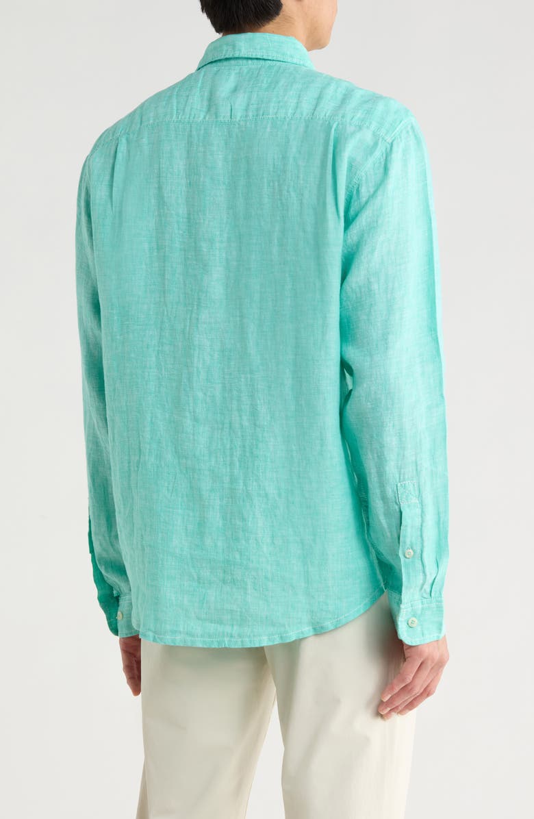 Tommy Bahama Bali Breeze Linen Button-Up Shirt, Alternate, color, Kohala Teal