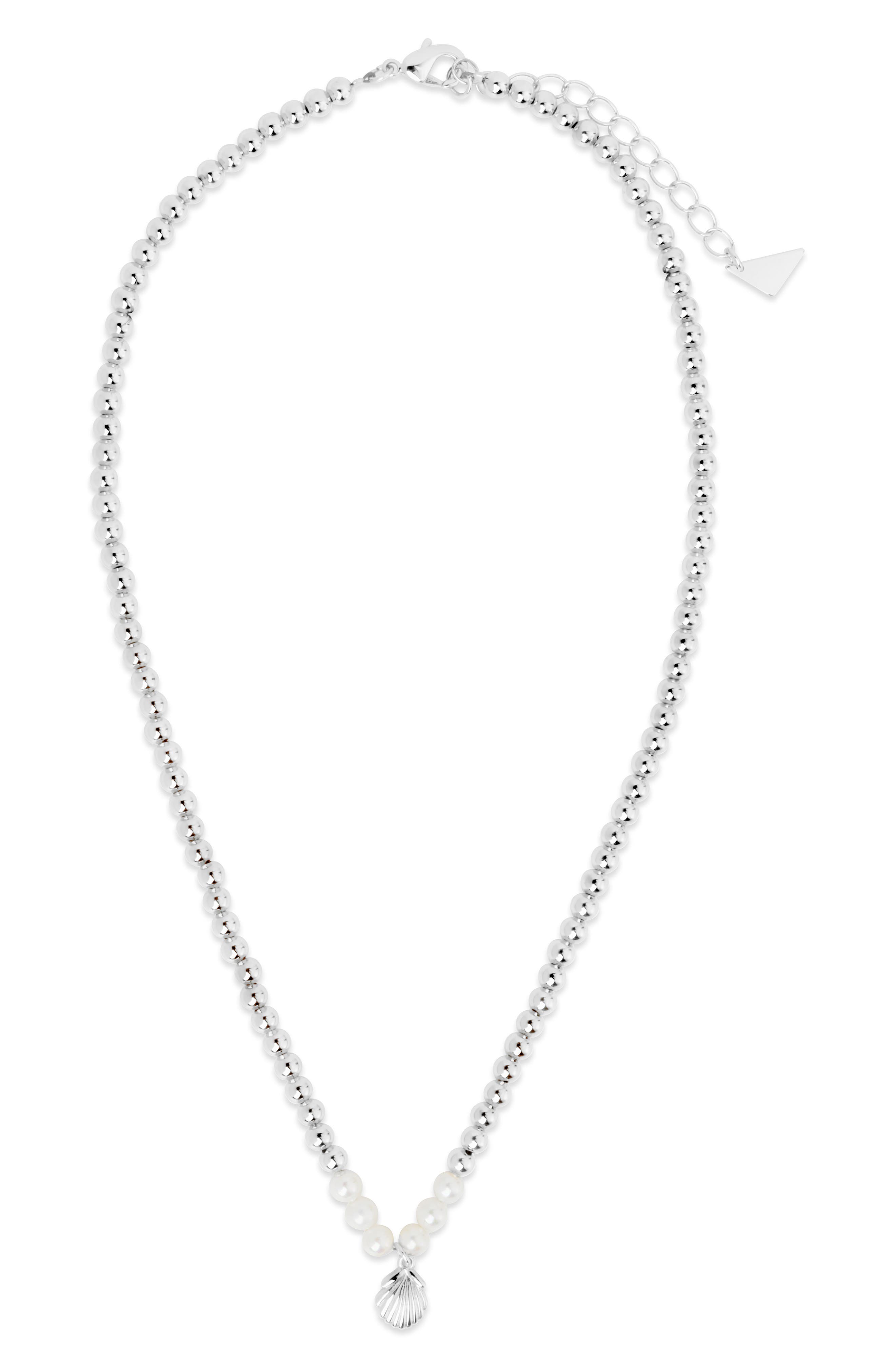Sterling Forever Marjorie Seashell Pendant Pearl Necklace