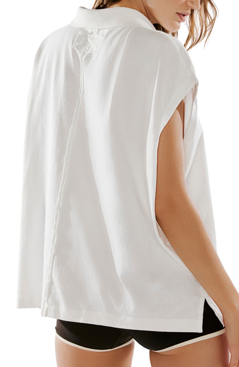 Free People Keep On Polo Top, Alternate, color, Clean Ivory