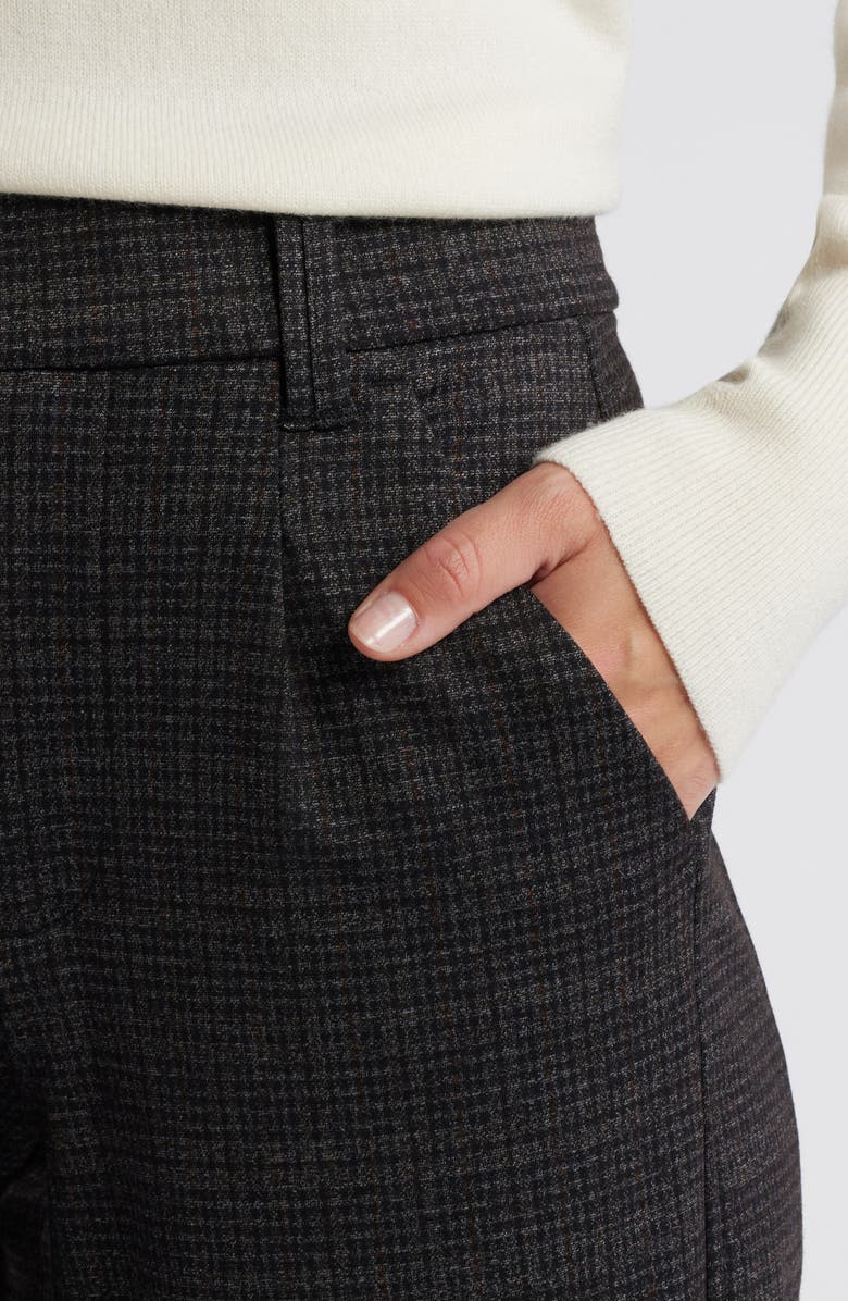 Wit & Wisdom 'Ab'Solution Skyrise Pleated Ankle Straight Leg Pants, Alternate, color, Charcoal Multi