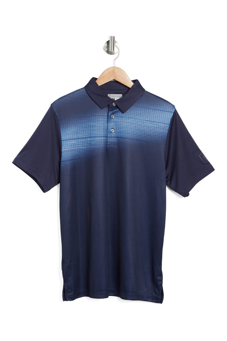Short Sleeve Amplified Space Dye Polo Shirt, Alternate, color, PEACOAT