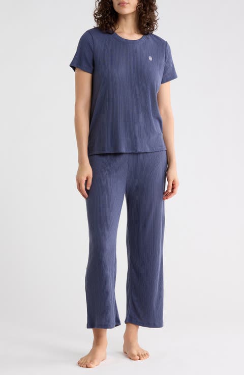 Ribbed T-Shirt & Crop Pants Pajamas