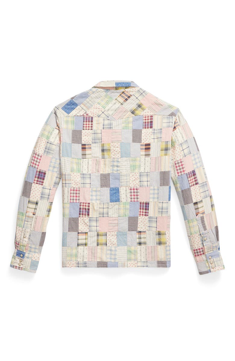 Polo Ralph Lauren Classic Fit Patchwork Long Sleeve Cotton Shirt, Alternate, color, Country Folk Patchwork
