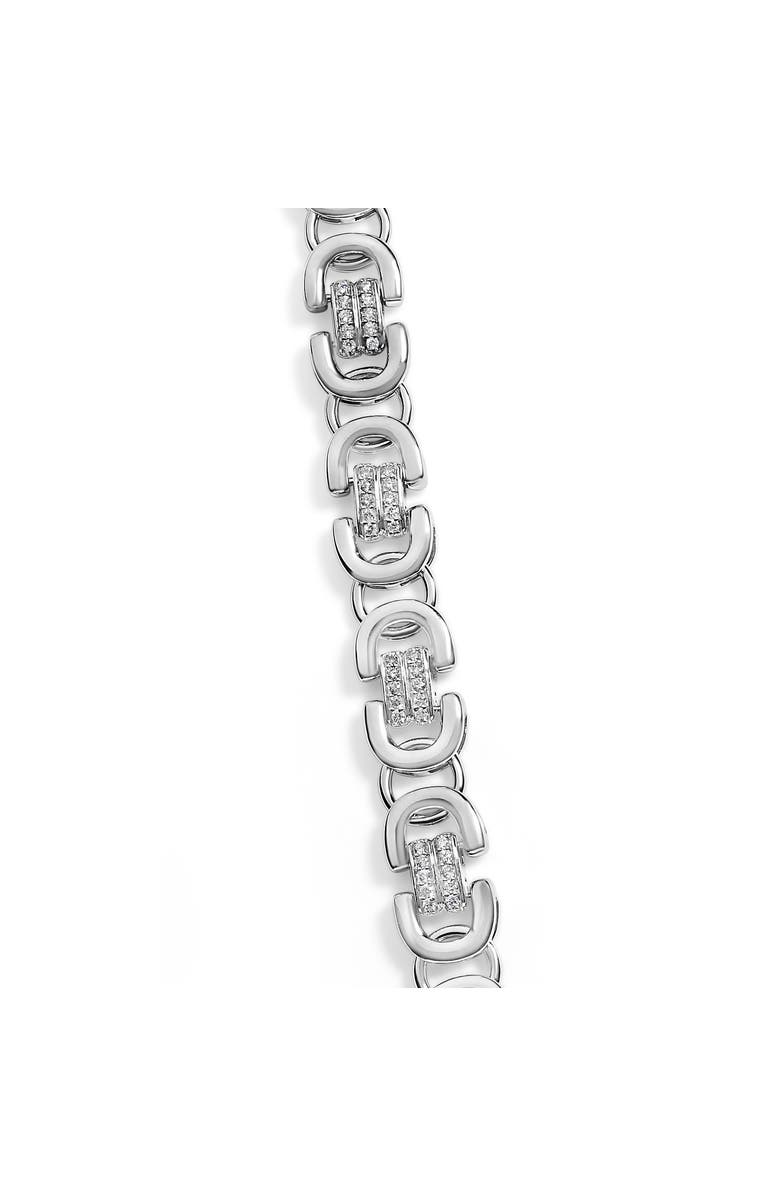 Haus of Brilliance Sterling Silver 2 1/2 Cttw Diamond Eternity Men's Station Necklace, Alternate, color, Silver