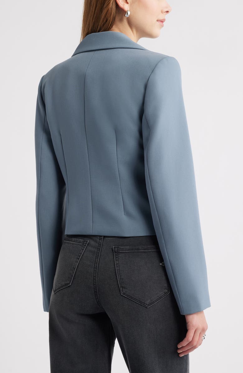 Open Edit The Icon Cropped Blazer, Alternate, color, Blue Weather