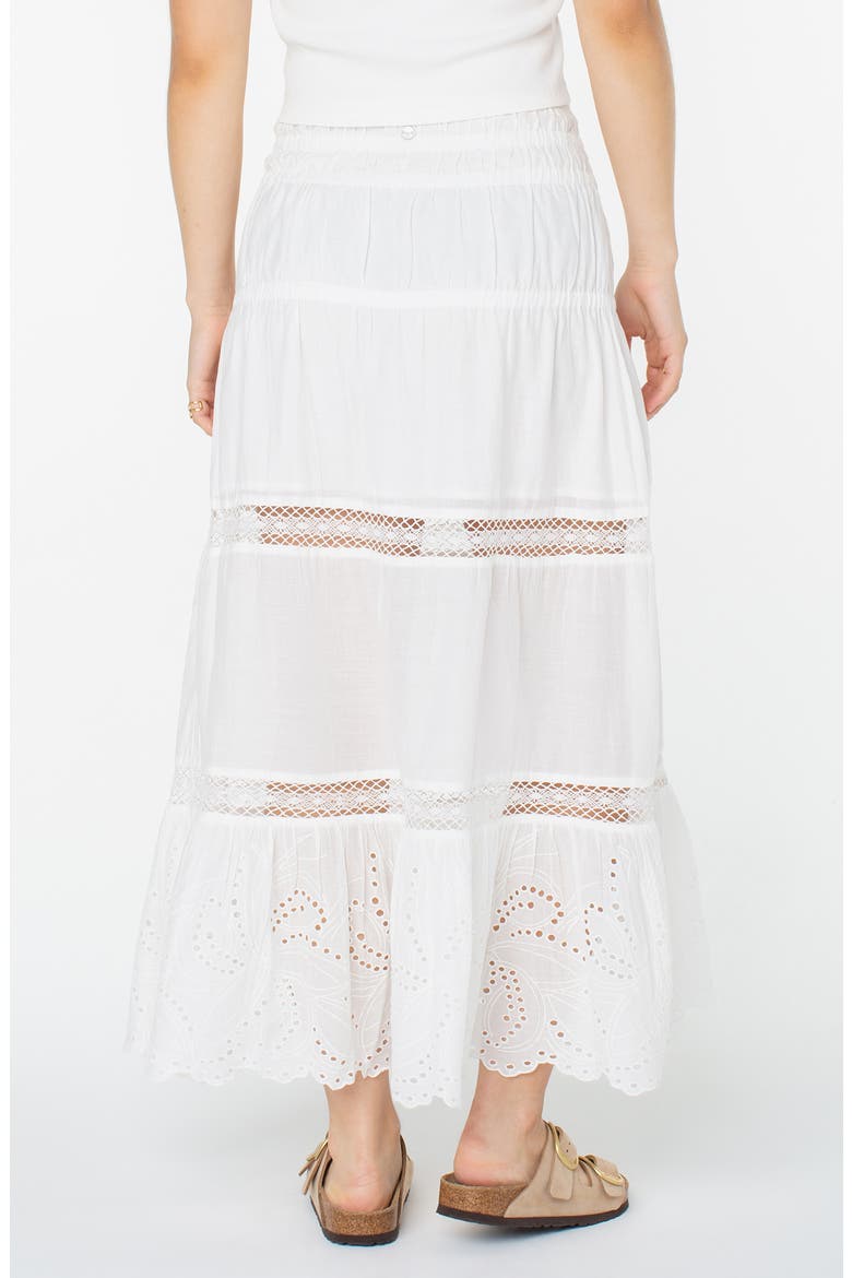 Castaway Embroidered Cotton Maxi Skirt, Alternate, color, SNOW WHITE SOLID
