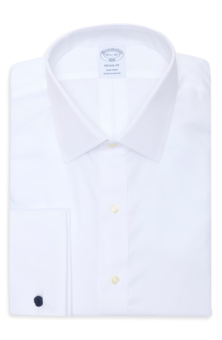Brooks Brothers Regular Fit Dress Shirt, Main, color, White