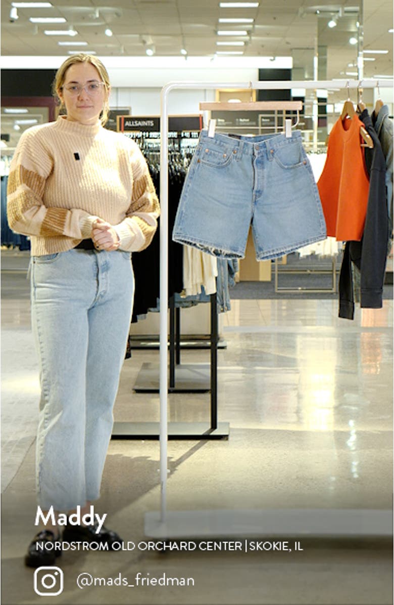 501<sup>®</sup> High Waist Mid Thigh Denim Shorts, sales video thumbnail