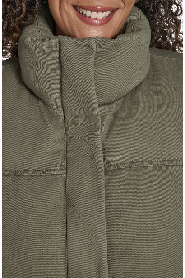 Cotton Crop Puffer Vest, Alternate, color, LIGHT OLIVE