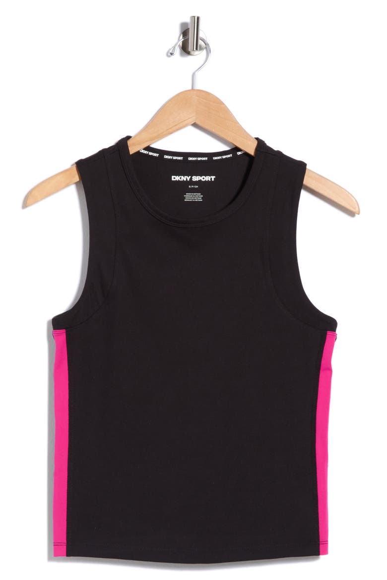 Side Stripe Crewneck Tank, Alternate, color, BLACK/ FEST
