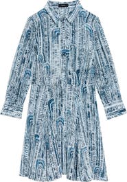 Theory Vol Silk Mini Shirtdress