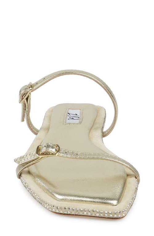 Zigi Two-strap Sandal In Gold
