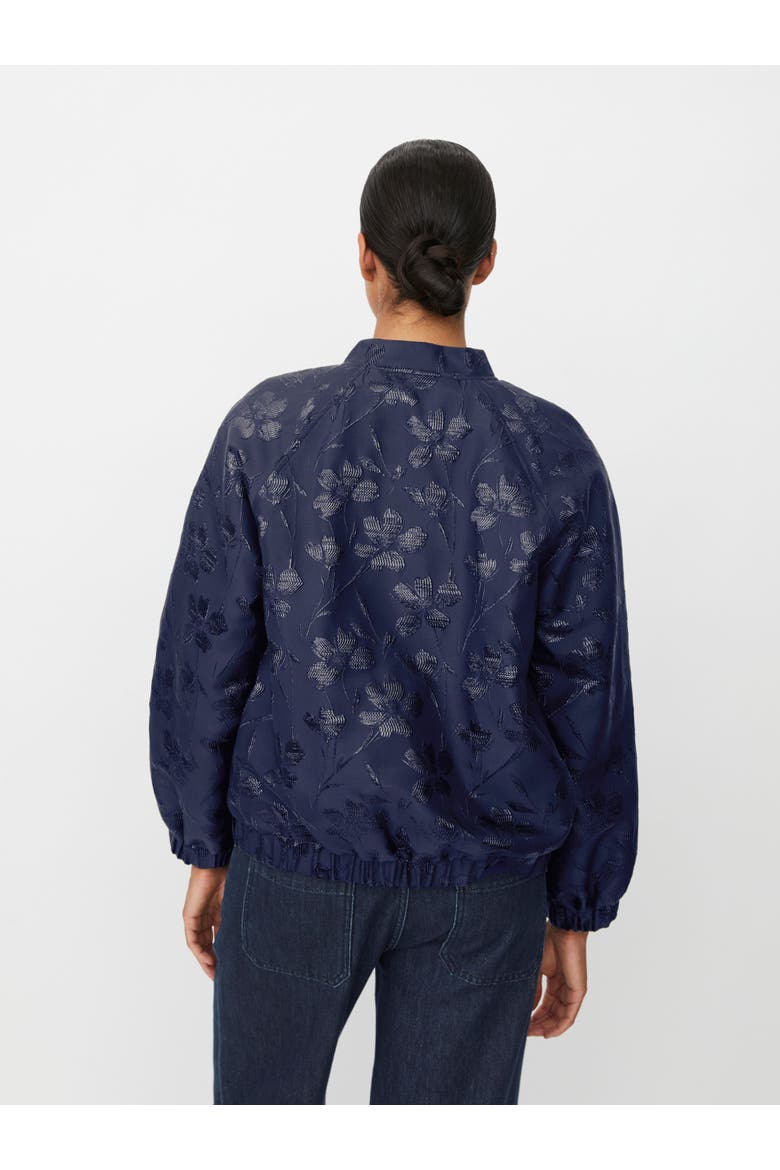 MaJossana Jacquard Bomber Jacket, Alternate, color, Navy Blazer