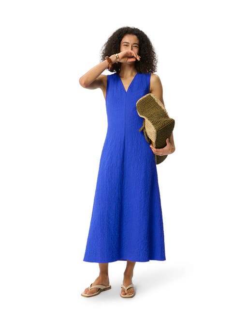 V-Neck Sleeveless Midi Dress