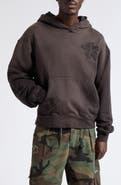 NAHMIAS Distressed Studded Patch Hoodie