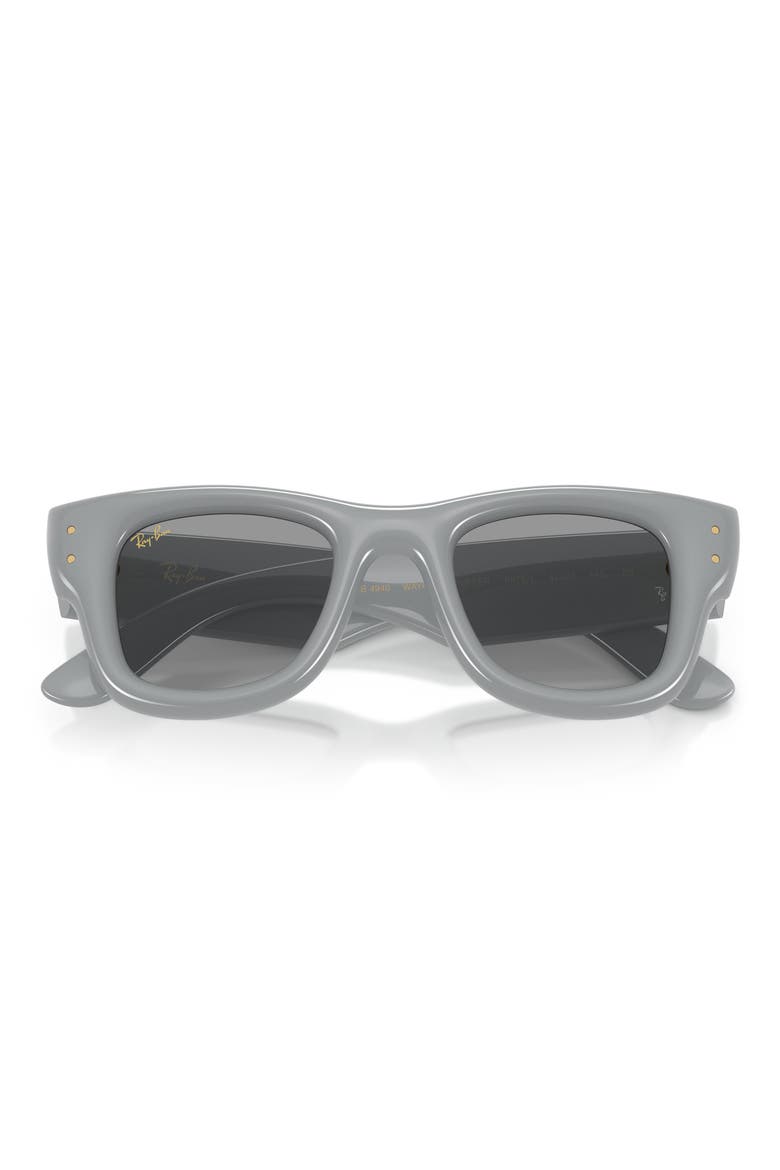 Wayfarer Puffer 50mm Square Sunglasses, Alternate, color, SOLID GREY / GREY