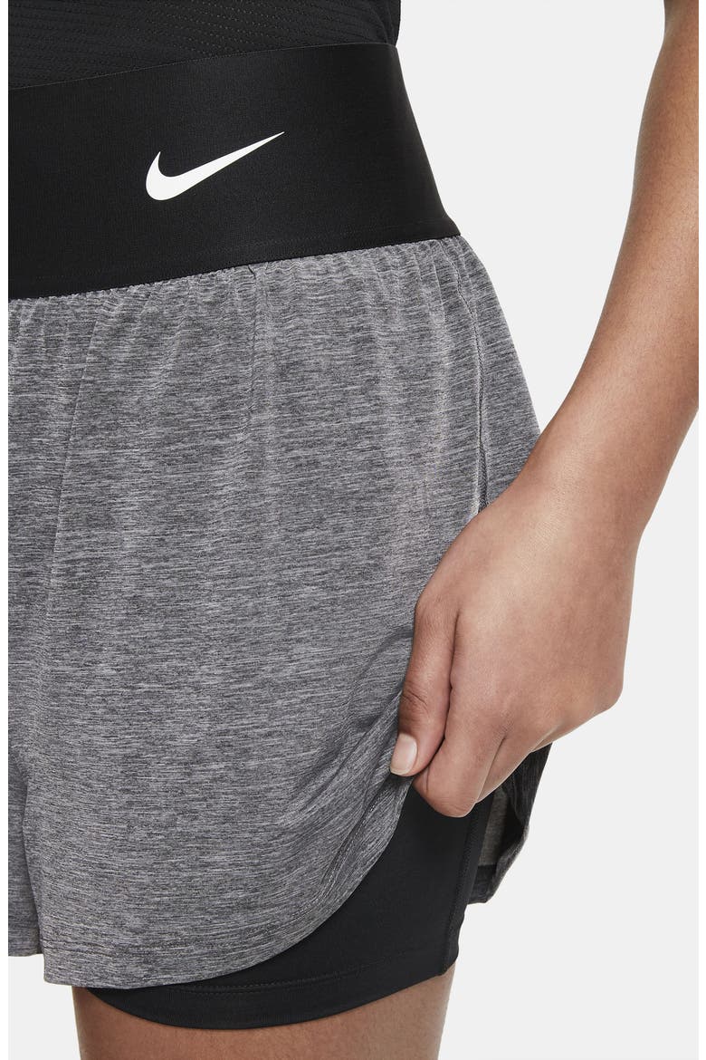 NikeCourt Advantage Tennis Shorts, Alternate, color, BLACK/ BLACK HEATHER