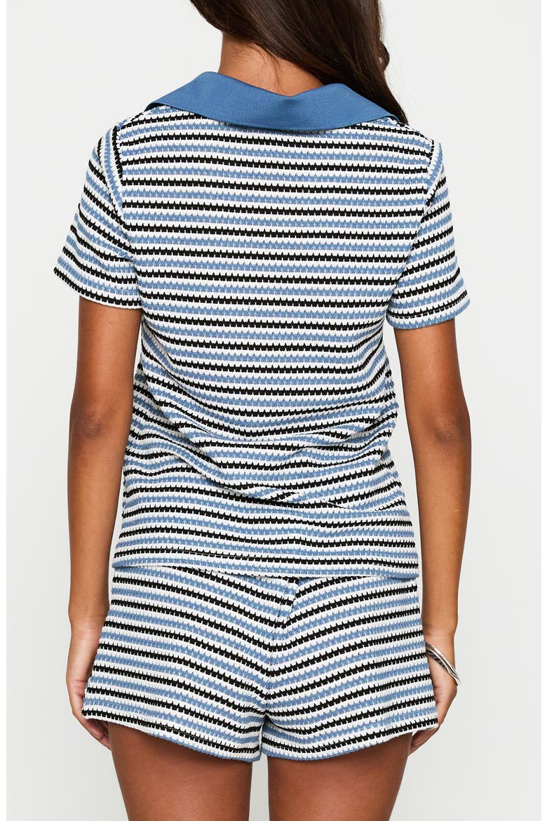 On Vacation Open Stitch Top & Shorts Set, Alternate, color, BLUE STRIPE