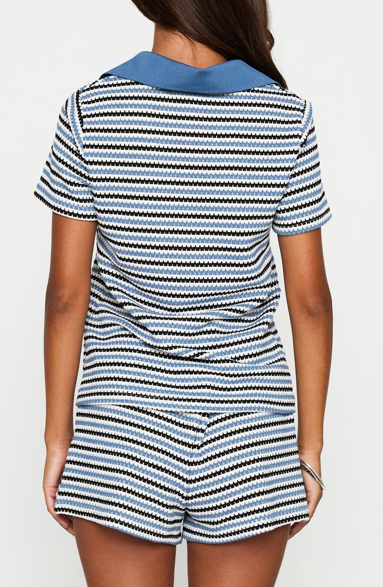 Princess Polly On Vacation Open Stitch Top & Shorts Set, Alternate, color, Blue Stripe